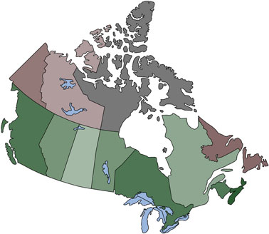 canada an outline maps All
