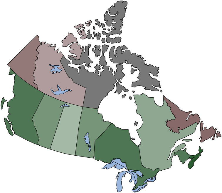 Blank Canada Provinces