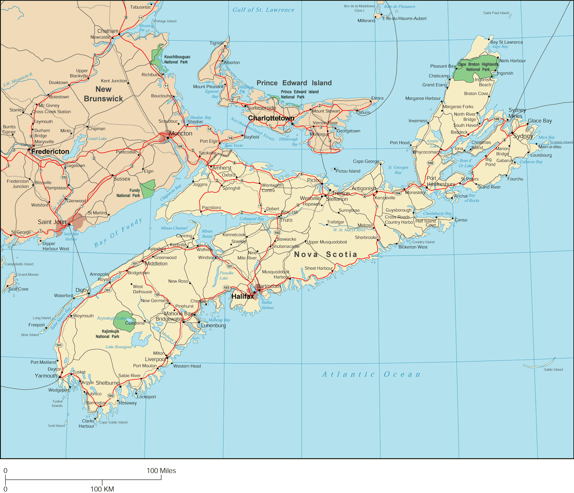 Nova Scotia Map Detailed Map Of Nova Scotia
