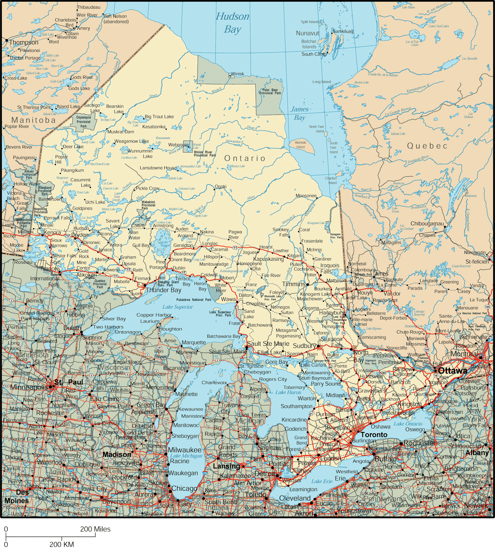 canada-maps.orgDetailed Ontario Map - Toronto canada-maps.orgDetailed Ontario Map - Toronto