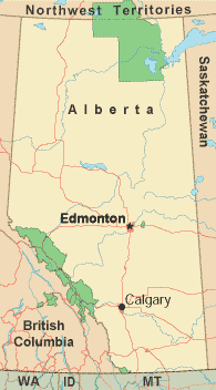 Alberta map