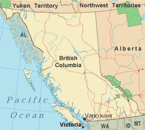 British Columbia map