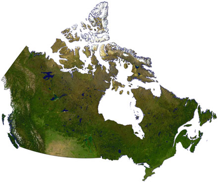 canada terrain map