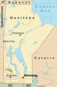 Manitoba map