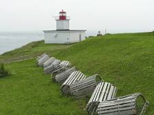 Lobster traps near New Brunswick harbor