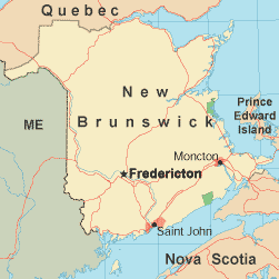 New Brunswick map