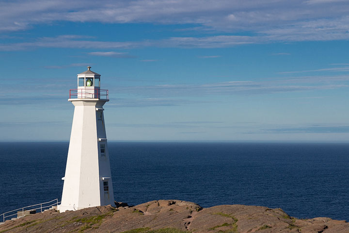 lighthouse on a rocky cape in Newfoundland