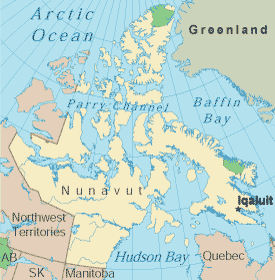 Nunavut map