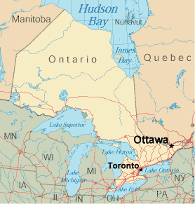 Ontario map