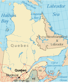 Quebec map