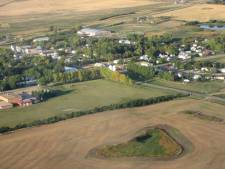 Saskatchewan village and farmland